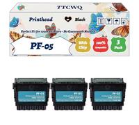 Compatible for Canon PF-05 Printhead Work for Canon ImagePROGRAF IPF 6400S IPF 6400SE IPF 6450 IPF 8300 Printers, with Chip, High Yield 25000 Pages, High-Definition Printing (3 Pack Black)