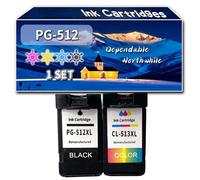 Compatible for Canon PG-512 CL-513 Ink Cartridges, Work for Canon PIXMA MX350 MP280 MP495 MX410 MX420 MP240 MP230 Printers, Ink Cartridges (1 Set)