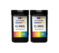 Compatible for Canon PG-545XL CL-546XL High Yield Ink Cartridge 2-Pack for MG2500 MG3050 MG3053 IP2800(COLOR(2PC))