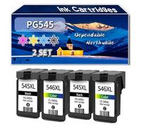 Compatible for Canon PG545 CL546xl Ink Cartridges, Work for Canon PIXMA MG2400 MG2500 MG2555 MG3051 TS305 MG3052 TS3350 Printers, Ink Cartridges (2 Set)