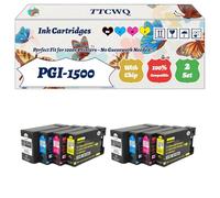 Compatible for Canon PGI-1500 Ink Cartridges Work for Canon MAXIFY MB2350 MB2050 MB2150 MB2750 MB2155 MB2755 Printers, with Chip, High Yield 960 Pages, High-Definition Printing (2 Set)