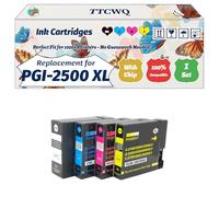 Compatible for Canon PGI-2500XL Ink Cartridges Work for Canon MAXIFY MB5350 MB5050 IB4050 MB5455 IB4150 MB5100 MB5150 MB5155 Printers (1 Set)