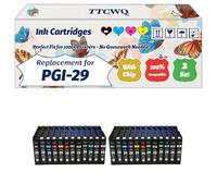 Compatible for Canon PGI-29 Ink Cartridges Work for Canon Pixma Pro-1 Printers, with Chip, High Yield 2000 Pages, High-Definition Printing (2 Set)