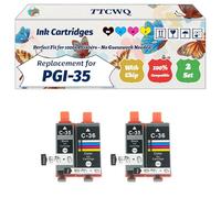 Compatible for Canon PGI-35 CLI-36 Ink Cartridges Work for Canon mini260 mini320 Pixma iP100 Pixma iP110 Printers, with Chip, High Yield 650 Pages, High-Definition Printing (2 Set)