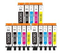 Compatible for Canon PGI-580 XL CLI-581 XXL Ink Cartridge Replacement for PIXMA TS8250 TR8550 Printer(15Pcs-3SET)