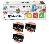 Compatible for Canon QY6-0082 Printhead Work for Canon Pixma iP7200 MG5600 MG6650 iP7240 iP7250 MG5650 MG6650 MG5400 Printers (3 Pack Black)