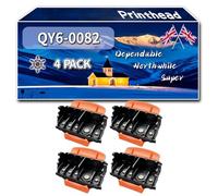Compatible for Canon QY6-0082 Printhead, Work for Canon Pixma iP7200 MG5600 MG6650 iP7240 iP7250 MG5650 MG6650 MG5400 MG5655 Printers, Printhead QY60082 (4 Pack Black)