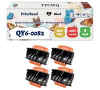 Compatible for Canon QY6-0082 Printhead Work for Canon Pixma iP7200 MG5600 MG6650 iP7240 iP7250 MG5650 MG6650 MG5400 Printers (4 Pack Black)