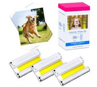 Compatible for Canon Selphy CP1500 CP1300 Ink and Paper KP-108IN KP108IN 4x6 Compatible with Cannon CP CP910 CP1200 CP780 CP810 CP760 CP740 CP1000 Printer 108 Sheets Photo Paper 3 Ink Cartridges