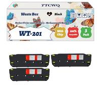 Compatible for Canon WT-201 Waste Box Work for Canon Imagerunner Advance C255i C1325iF IR Advance C256i Printers, with Chip, High Yield 30000 Pages, High-Definition Printing (3 Pack Black)