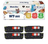 Compatible for Canon WT-201 Waste Box Work for Canon Imagerunner Advance C350 C1335iF IR Advance C356i Printers, with Chip, High Yield 30000 Pages, High-Definition Printing (4 Pack Black)
