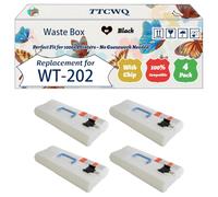 Compatible for Canon WT-202 Waste Box Work for Canon imageRUNNER ADVANCE DXC5860 i DXC5870 Printers, with Chip, High Yield 100000 Pages, High-Definition Printing (4 Pack Black)
