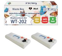 Compatible for Canon WT-202 Waste Box Work for Canon IR Advance DXC3700Series DXC3720 i DXC3725 i DXC3730 i Printers, with Chip, High Yield 100000 Pages, High-Definition Printing (2-Pack Black)