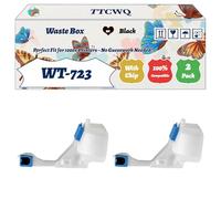 Compatible for Canon WT-723 Waste Box Work for Canon ImageCLASS LBP7780Cdn LBP7780 ImageRUNNER LBP5480 I-SENSYS LBP7750Cdn Printers (2-Pack Black)
