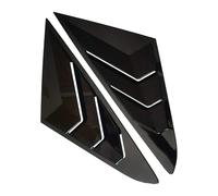 Compatible For Car Rear Louver Window Side Shutter Cover Trim Compatible For Hyundai Sonata 9th 2015 2016 2017 2018 2019 Sticker Vent Scoop Blind Shad(Gloss Black)