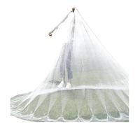 Compatible For Casting Net White Nylon Thread Lron Steel Pendant Weight Hand Throwing Fishing Landing Catch Fish(4m)