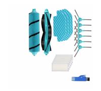 Compatible For Cecotec Conga 4090 4490 4690 5090 5490 6090 Robot，Vacuum Cleaner Parts Cleaning Attachments Roller Main Side Brush Hepa Filter Mop Rag (Color : SET f)