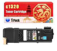 Compatible for Dell 1320 c1320 Colour Toner Cartridge Printers, With Chip Large Capacity 2000 Pages (1 Pack Cyan)