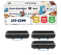 Compatible for Dell 310-5399 Toner Cartridges Work for Dell 1700 1710N 1700N 1710 Printers, with Chip, High Yield 2500 Pages, High-Definition Printing (3 Pack Black)