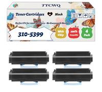 Compatible for Dell 310-5399 Toner Cartridges Work for Dell 1700 1710N 1700N 1710 Printers, with Chip, High Yield 2500 Pages, High-Definition Printing (4 Pack Black)