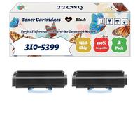 Compatible for Dell 310-5399 Toner Cartridges Work for Dell 1700 1710N 1700N 1710 Printers, with Chip, High Yield 2500 Pages, High-Definition Printing (2-Pack Black)