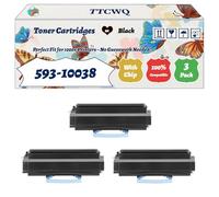 Compatible for Dell 593-10038 Toner Cartridges Work for Dell 1700 1700n 1710 1710n Printers, with Chip, High Yield 7000 Pages, High-Definition Printing (3 Pack Black)