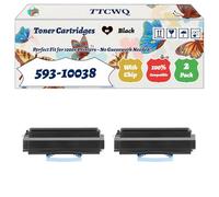Compatible for Dell 593-10038 Toner Cartridges Work for Dell 1700 1700n 1710 1710n Printers, with Chip, High Yield 7000 Pages, High-Definition Printing (2-Pack Black)