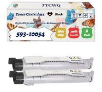 Compatible for Dell 593-10054 Toner Cartridges Work for Dell 5100CN Printers, with Chip, High Yield 9000 Pages, High-Definition Printing (2 Pack Black)
