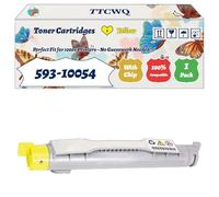 Compatible for Dell 593-10054 Toner Cartridges Work for Dell 5100CN Printers, with Chip, High Yield 9000 Pages, High-Definition Printing (1 Pack Yellow)