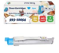Compatible for Dell 593-10054 Toner Cartridges Work for Dell 5100CN Printers, with Chip, High Yield 9000 Pages, High-Definition Printing (1 Pack Cyan)