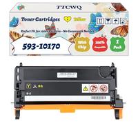 Compatible for Dell 593-10170 Toner Cartridges Work for Dell 3110CN 3115CN Printers, with Chip, High Yield 8000 Pages, High-Definition Printing (1 Pack Yellow)