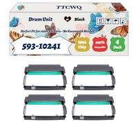 Compatible for Dell 593-10241 Drum Unit Work for Dell 1720 1720DN 1720N Printers, with Chip, High Yield 30000 Pages, High-Definition Printing (4 Pack Black)