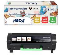 Compatible for Dell 7MC5J Toner Cartridges Work for Dell B 2360d B 3465dnf B 2360dn B 3460dn Printers, with Chip, High Yield 2500 Pages, High-Definition Printing (1 Pack Black)