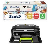 Compatible for Dell B2360D Drum Unit Work for Dell B2360D B2360DN B3460DN B3465DNF Printers, with Chip, High Yield 60000 Pages, High-Definition Printing (1 Pack Black)