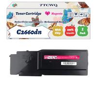 Compatible for Dell C2660dn Toner Cartridge Work for Dell C2660dn C2665dnf Printers, with Chip, High Yield 7000 Pages, High-Definition Printing (1 Pack Magenta)