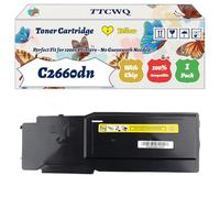 Compatible for Dell C2660dn Toner Cartridge Work for Dell C2660dn C2665dnf Printers, with Chip, High Yield 7000 Pages, High-Definition Printing (1 Pack Yellow)