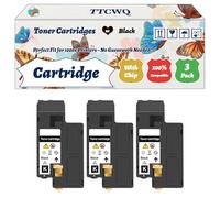 Compatible for Dell Cartridge 1250 Toner Cartridges Work for Dell 1250c 1350cnw 1355cn 1355cnw C1760nw C1765nf Printers (3 Pack Black)