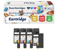 Compatible for Dell Cartridge 1250 Toner Cartridges Work for Dell 1250c 1350cnw 1355cn 1355cnw C1760nw C1765nf Printers (4-Pack BK/C/M/Y)