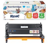 Compatible for Dell H516C Toner Cartridges Work for Dell 3130CN Printers, with Chip, High Yield 8000 Pages, High-Definition Printing (1 Pack Cyan)