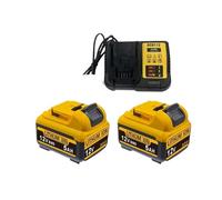 Compatible For DeWalt Lithium-ion Battery 12V Battery, 5.0Ah 6.0Ah,DCB120 DCB123, DCB125, DCB124, DCB122, DCD710 Power Tool Battery(12V 5AH X2 ChargerX1)