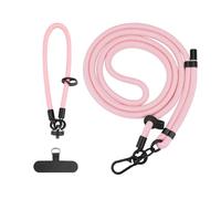 Compatible for DJI Pocket 3/Compatible for Insta360 X4/Compatible for Nikon DSLR - 1/4 Screw Shoulder Strap (85cm) & Anti-lost Wrist Strap(Pink)