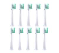 Compatible for DR. BEI Clean Suitable Brush Head for C1 Oral Care Teeth Toothbrush Floss Action Heads Installation(10pcs Clean)