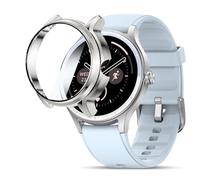 Compatible for DR06 Smart Watch Case, Blueshaweu Soft Slim TPU All Around Protective Shell Anti-Scratch Bumper Cover Case Compatible with TOOBUR DR06, Fitpolo DR06, FQQ DR06 Smartwatch 1.27" (Silver)