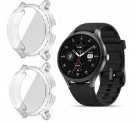 Compatible for DR06 Smart Watch Case, Blueshaweu Soft Slim TPU All Around Protective Shell Anti-Scratch Bumper Cover Case Compatible with TOOBUR DR06, Fitpolo DR06, FQQ DR06 Smartwatch 1.27" (2Pack-C)