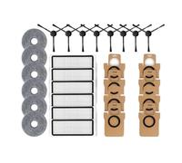 Compatible For Dreame Bot L20 Ultra / X20 Pro Accessories Robot Vacuum Cleaner Parts Main Side Brush Cover Filter Mop Rag Replacement (Color : Replace the kit 28pcs)