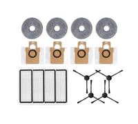 Compatible For Dreame Bot L20 Ultra / X20 Pro Accessories Robot Vacuum Cleaner Parts Main Side Brush Cover Filter Mop Rag Replacement (Color : 16PCS)
