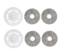 ，Compatible for Ecovacs，Compatible for Deebot，T10 Omni/Turbo/X1 Omni/TURBO/X1S PRO Spare Parts Mop Cloth Robot Vacuum Cleaner(6PCS White)