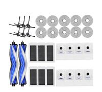 Compatible for Ecovacs， X5 Omni / X5 PRO Omni Robot Vaccum Replacement Parts Dust Bag Main Side Brush Filter Mop Accessories(Set 4)