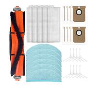 Compatible for Everybot,Q5 Vacuum Cleaner Replacement Main Brush Mop Cloth Filter Dust Bag Side Brush Kit(Set B)