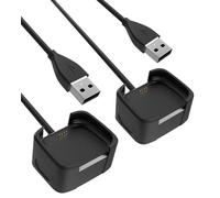 Compatible for Fitbit Versa 2 Charger Replacement USB Charging Cable Dock Stand with 3.3ft for Fitbit Versa 2 Health and Fitness Smartwatch-2 Pack